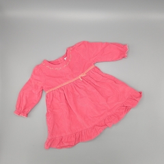 Segunda Selección - Vestido Baby Cottons Talle 6 meses corderoy rosa - bordado en el cuello - Baby Back Sale SAS