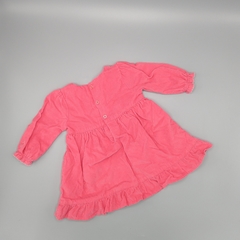 Segunda Selección - Vestido Baby Cottons Talle 6 meses corderoy rosa - bordado en el cuello - tienda online