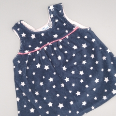 Vestido Petite Molli Talle 3-6 meses corderoy azul - estrellas - comprar online