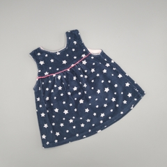 Vestido Petite Molli Talle 3-6 meses corderoy azul - estrellas en internet