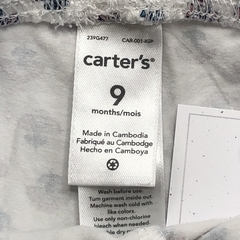 Segunda Selección - Legging Carters Talle 9 meses algodón blanco mini flores rosa azul (34 cm largo) - Baby Back Sale SAS