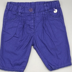 Segunda Selección - Pantalón Minimimo Talle S (3-6 meses) gabardina lila puntilla (28 cm largo) - comprar online
