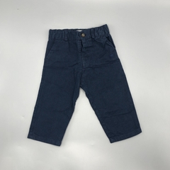 Pantalón Baby Cottons Talle 9 meses gabardina azul oscuro corte chino (37 cm largo)