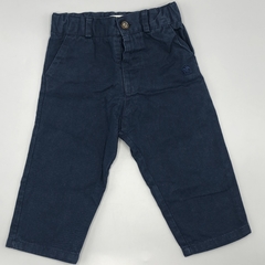 Pantalón Baby Cottons Talle 9 meses gabardina azul oscuro corte chino (37 cm largo) - comprar online