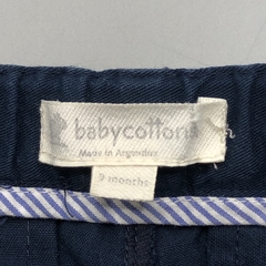 Pantalón Baby Cottons Talle 9 meses gabardina azul oscuro corte chino (37 cm largo) - Baby Back Sale SAS