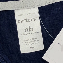 Segunda Selección - Campera Carters Talle NB (0 meses) algodón azul oscuro parche AWESOME (sin frisa) - Baby Back Sale SAS