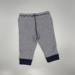 Segunda Selección - Legging Carters Talle 6 meses algodón rayas blanco azul punta ositos (33 cm largo) en internet