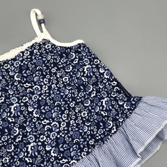 Vestido Minimimo Talle XS (0-3 meses) floreado vuelo azul rayas celeste - comprar online