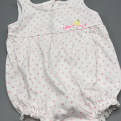 Segunda Selección - Body Crayón Talle M (6-9 meses) algodón blanco lunares rosa frunce - Baby Back Sale SAS