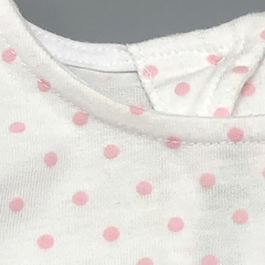 Segunda Selección - Body Crayón Talle M (6-9 meses) algodón blanco lunares rosa frunce - tienda online