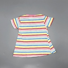 Segunda Selección - Vestido Grisino Talle 1-3 meses algodón rayas multicolor I LOVE RAINBOWS en internet