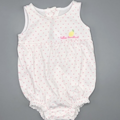 Segunda Selección - Body Crayón Talle M (6-9 meses) algodón blanco lunares rosa frunce - comprar online