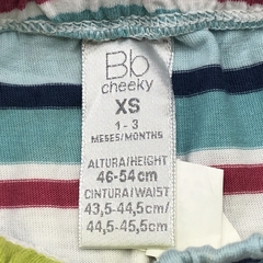 Segunda Selección - Legging Cheeky Talle XS (0 meses) algodón rayas multicolor (30 cm largo) - Baby Back Sale SAS