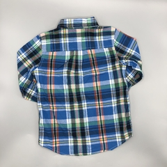 Camisa Baby GAP Talle 5 años cuadrillé azul verde en internet