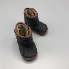 Botas Little Akiabara Talle Único gamuza gris oscuro borde marrón (10 cm largo suela) - comprar online