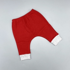 Legging Talle 0 meses algodón rojo-gris (largo 30cm)
