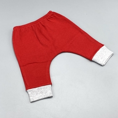 Legging Talle 0 meses algodón rojo-gris (largo 30cm) - comprar online
