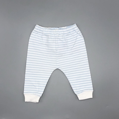 Segunda Selección - Legging Minimimo Talle XXS (0 meses) algodón rayas celeste blanco estrellita (30 cm largo) - comprar online