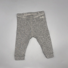 Segunda Selección - Legging Little Akiabara Talle 3 meses algodón gris costuras (30 cm largo)
