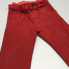 Segunda Selección - Pantalón Crayón Talle 12 meses gabardina rojo (41 cm largo) - tienda online