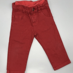 Segunda Selección - Pantalón Crayón Talle 12 meses gabardina rojo (41 cm largo) - comprar online