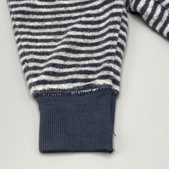 Segunda Selección - Jogging Carters Talle NB (0 meses) toalla rayas gris azul osito (interior algodón -28 cm largo) - Baby Back Sale SAS