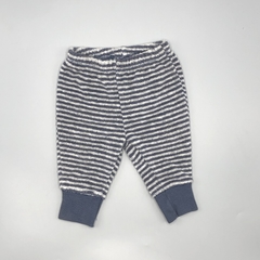 Segunda Selección - Jogging Carters Talle NB (0 meses) toalla rayas gris azul osito (interior algodón -28 cm largo)