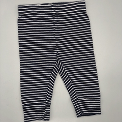Segunda Selección - Legging Carters Talle 6 meses algodón rayas azul blanco finas (33 cm largo) - comprar online
