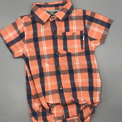 Camisa body Baby Colloky Talle 18-24 meses cuadrillé naranja azul - comprar online