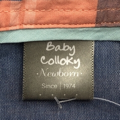 Camisa body Baby Colloky Talle 18-24 meses cuadrillé naranja azul - Baby Back Sale SAS