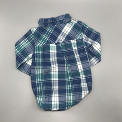 Camisa body Baby Colloky Talle 9-12 meses cuadrillé azul verde en internet