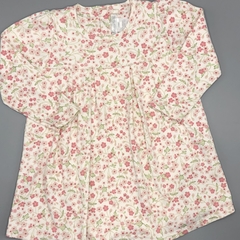 Segunda Selección - Vestido body Baby Cottons Talle 24 meses algodón color crudo flores rosa - comprar online