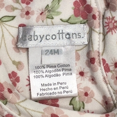 Segunda Selección - Vestido body Baby Cottons Talle 24 meses algodón color crudo flores rosa - Baby Back Sale SAS
