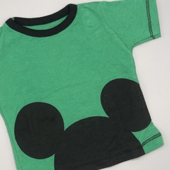 Remera Talle 0 meses algodón verde estampa Mickey - comprar online
