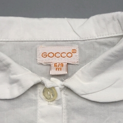 Camisa Gocco Talle 6-9 meses blanca lisa - marca importada - Baby Back Sale SAS