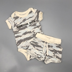 Conjunto Remera+short Little Akiabara - Talle 3-6 meses - SEGUNDA SELECCIÓN