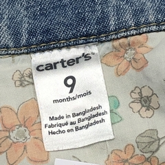 Campera Carters Talle 9 meses jean celeste forro flores beige - tienda online