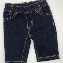 Legging Carters Talle 3 meses algodón simil jeans azul oscuro costuras beige (28 cm largo) - comprar online