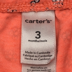 Segunda Selección - Legging Carters Talle 3 meses algodón rosa fluor florcitas blancas (30 cm largo) - Baby Back Sale SAS