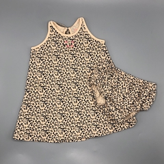 Segunda Selección - Vestido Wanama Talle 9-12 meses algodón rosa animal print (con bombachudo)