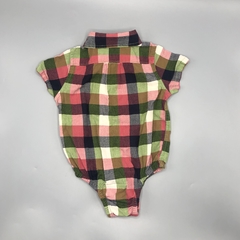 Segunda Selección - Camisa body Baby GAP Talle 6-12 meses lino fino cuadrillé rojo verde azul oscuro en internet