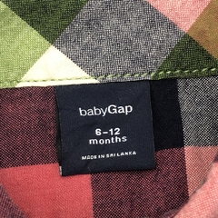 Segunda Selección - Camisa body Baby GAP Talle 6-12 meses lino fino cuadrillé rojo verde azul oscuro - Baby Back Sale SAS