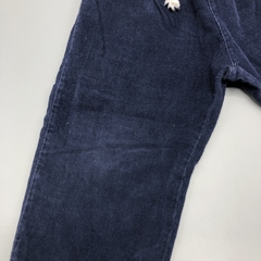 Segunda Selección - Pantalón Baby Cottons Talle 12 meses corderoy azul oscuro interior algodón (41 cm largo)