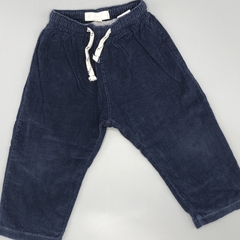 Segunda Selección - Pantalón Baby Cottons Talle 12 meses corderoy azul oscuro interior algodón (41 cm largo) - comprar online