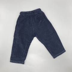Segunda Selección - Pantalón Baby Cottons Talle 12 meses corderoy azul oscuro interior algodón (41 cm largo) en internet