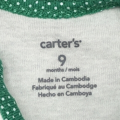 Segunda Selección - Body Carters Talle 9 meses algodón blanco caracol verde - Baby Back Sale SAS