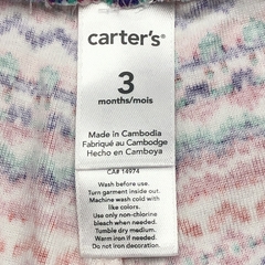 Legging Carters Talle 3 meses algodón diseño tribal fucsia lila verde (34 cm largo) - Baby Back Sale SAS