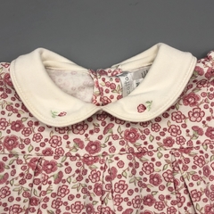 Segunda Selección - Vestido body Baby Cottons Talle 6 meses algodón flores rosa-brodeaux - tienda online