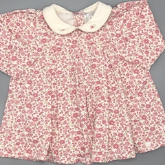 Segunda Selección - Vestido body Baby Cottons Talle 6 meses algodón flores rosa-brodeaux - comprar online
