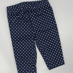 Pantalón Carters Talle 6 meses gabardina azul lunares blancos (34 cm largo) - comprar online